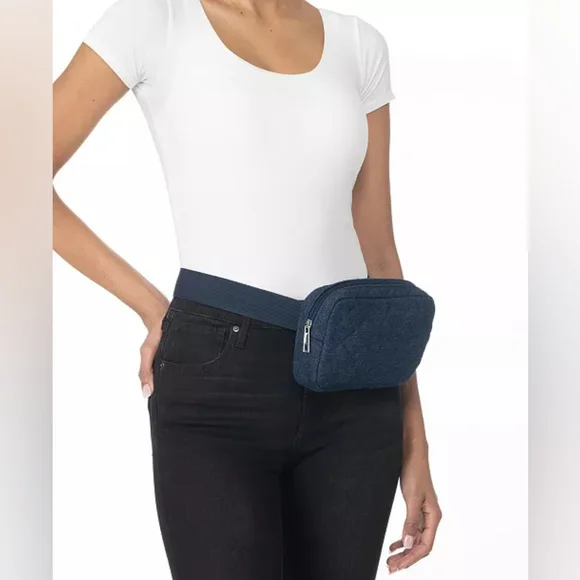 🆕Quilted Denim Belt Bag Size L/XL